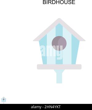 Icône de vecteur simple Birdhouse.Modèle de conception de symbole d'illustration pour élément d'interface utilisateur Web mobile. Illustration de Vecteur