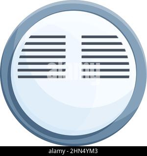 Vérifiez le vecteur de dessin animé de l'icône du détecteur de fumée. Alarme incendie. Sécurité au plafond Illustration de Vecteur