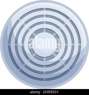 Vecteur de dessin animé d'icône de détecteur de fumée d'urgence. Alarme incendie. Système de sécurité Illustration de Vecteur