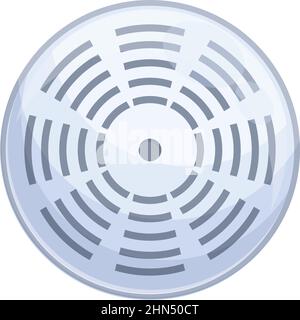Prévention détecteur de fumée icône vecteur de dessin animé. Détecteur d'alarme. Sécurité incendie Illustration de Vecteur