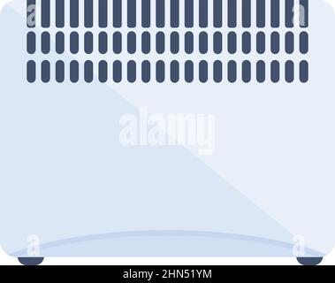 Vecteur de dessin animé de l'icône du convector. Radiateur de chauffage. Mur électrique Illustration de Vecteur
