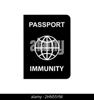 Passeport immunité Icon conception simple Illustration de Vecteur