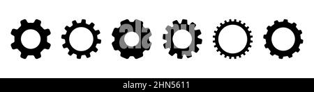 Gears Icon Set conception simple Illustration de Vecteur