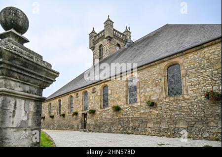 Église notre-Dame du Val de Saire à Saint-Pierre-Église, Manche, France Banque D'Images