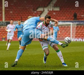 Équipes de football Wrexham et Borehamwood Banque D'Images