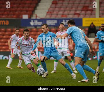 Équipes de football Wrexham et Borehamwood Banque D'Images