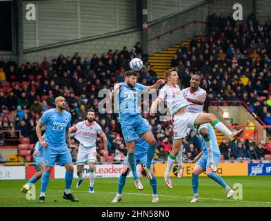 Équipes de football Wrexham et Borehamwood Banque D'Images