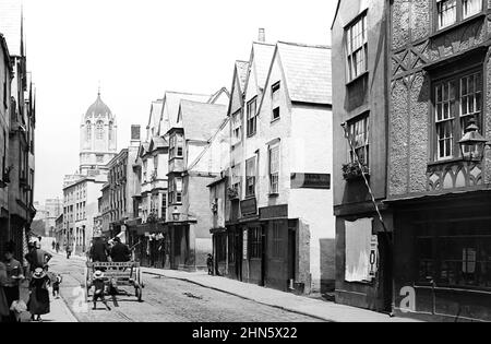 St. Aldates Street, Oxford, époque victorienne Banque D'Images