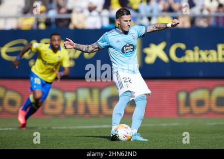 Santi Mina de RC Celta de Vigo lors du championnat d'Espagne la Liga football match entre Cadix CF et RC Celta de Vigo le 12 février 2022 au stade Nuevo Mirandilla à Cadix, Espagne - photo: Joaquin Corchero/DPPI/LiveMedia Banque D'Images