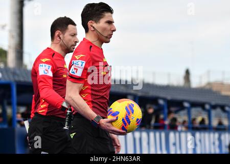 Empoli, Italie. 13th févr. 2022. Federico Dionisi (arbitre) pendant Empoli FC vs Cagliari Calcio, football italien série A match à Empoli, Italie, février 13 2022 crédit: Independent photo Agency/Alay Live News Banque D'Images