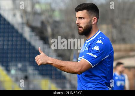 Empoli, Italie. 13th févr. 2022. Patrick Cutrone (Empoli FC) pendant Empoli FC vs Cagliari Calcio, italie football série A match à Empoli, Italie, février 13 2022 crédit: Independent photo Agency/Alamy Live News Banque D'Images