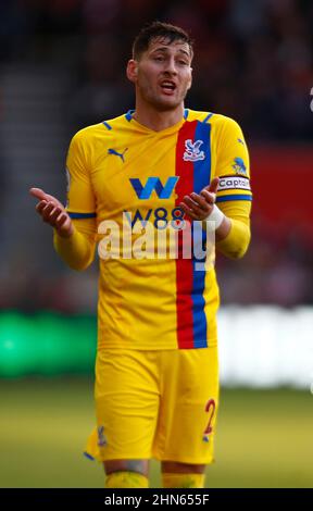 Londres, Angleterre - FÉVRIER 12 : Joel Ward du Crystal Palace pendant la première ligue entre Brentford et Crystal Palace au stade communautaire de Brentford , Banque D'Images