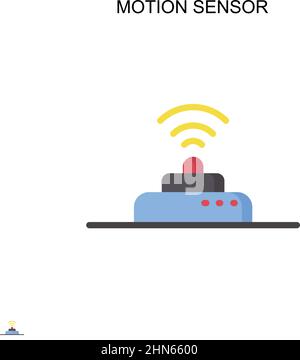 Icône de vecteur simple du détecteur de mouvement.Modèle de conception de symbole d'illustration pour élément d'interface utilisateur Web mobile. Illustration de Vecteur