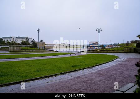 Morecambe Bay Lancashire site du nouveau projet Eden au nord Banque D'Images