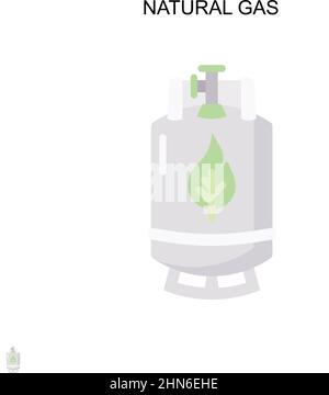 Icône de vecteur simple de gaz naturel.Modèle de conception de symbole d'illustration pour élément d'interface utilisateur Web mobile. Illustration de Vecteur