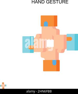 Icône de vecteur simple de mouvement de la main. Modèle de conception de symbole d'illustration pour élément d'interface utilisateur Web mobile. Illustration de Vecteur