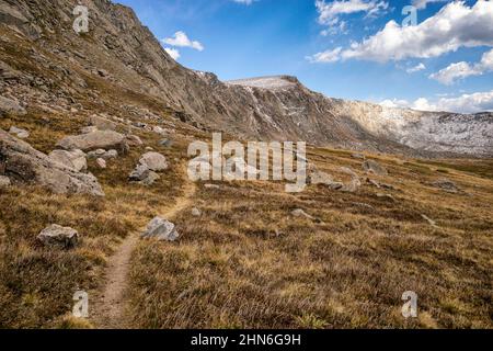 Sentier de randonnée dans la nature sauvage de Mount Evans Banque D'Images