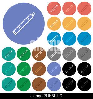 Schma de cigarette lectronique multi-couleurs icnes plates sur fond  carr Uni. Variantes d'icnes blanches et fonces incluses pour le survol  ou l'effet actif Image Vectorielle Stock - Alamy