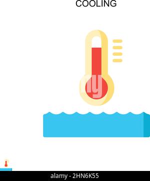 Icône de vecteur simple de refroidissement. Modèle de conception de symbole d'illustration pour élément d'interface utilisateur Web mobile. Illustration de Vecteur
