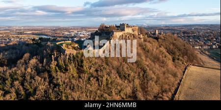 Vue aérienne du château de Stirling, Stirling, Écosse. Banque D'Images