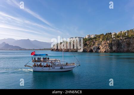 Excursion en bateau dans le golfe d'Antalya - Antalya, Turquie Banque D'Images