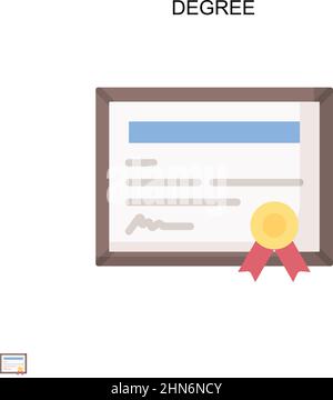 Icône de vecteur simple de degré.Modèle de conception de symbole d'illustration pour élément d'interface utilisateur Web mobile. Illustration de Vecteur