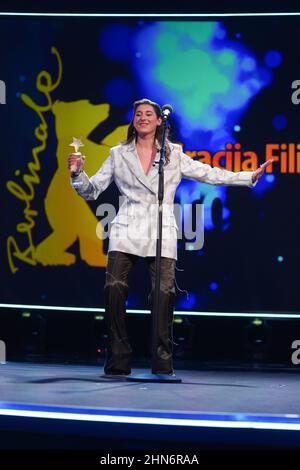 Berlin, Allemagne. 14th févr. 2022. L'actrice croate Gracija Filipovi· est l'une des stars de tournage 2022. Le Festival international du film 72nd aura lieu à Berlin du 10 au 20 février 2022. Credit: Joerg Carstensen/dpa/Alay Live News Banque D'Images
