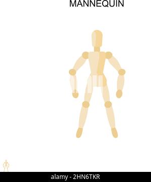 Icône de vecteur simple mannequin.Modèle de conception de symbole d'illustration pour élément d'interface utilisateur Web mobile. Illustration de Vecteur