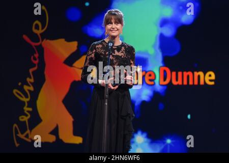 Berlin, Allemagne. 14th févr. 2022. L'actrice irlandaise Clare Dunne est l'une des stars de tournage 2022. Le Festival international du film 72nd aura lieu à Berlin du 10 au 20 février 2022. Credit: Joerg Carstensen/dpa/Alay Live News Banque D'Images