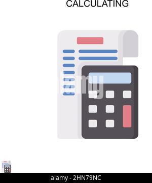 Icône de calcul de vecteur simple.Modèle de conception de symbole d'illustration pour élément d'interface utilisateur Web mobile. Illustration de Vecteur