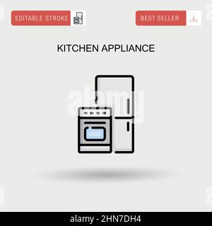 Appareil de cuisine icône vectorielle simple. Illustration de Vecteur