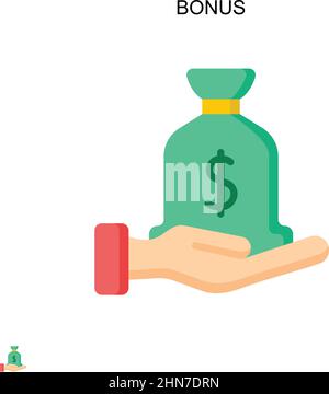 Icône de vecteur simple bonus. Modèle de conception de symbole d'illustration pour élément d'interface utilisateur Web mobile. Illustration de Vecteur