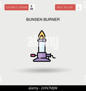 Icône de vecteur simple Bunsen Burner. Illustration de Vecteur