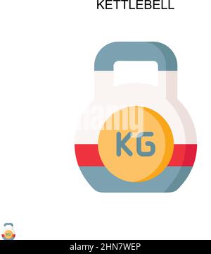 Icône de vecteur simple kettlebell.Modèle de conception de symbole d'illustration pour élément d'interface utilisateur Web mobile. Illustration de Vecteur