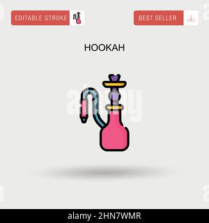 Icône de vecteur simple du narguilé. Illustration de Vecteur