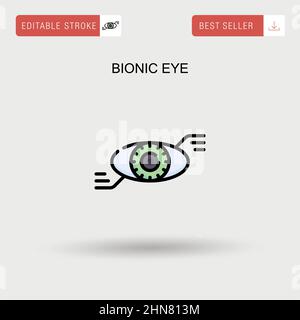 Icône de vecteur simple Bionic Eye. Illustration de Vecteur