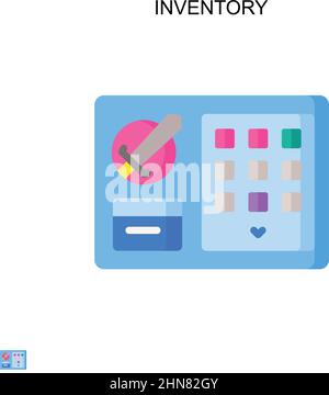 Icône de vecteur simple d'inventaire.Modèle de conception de symbole d'illustration pour élément d'interface utilisateur Web mobile. Illustration de Vecteur