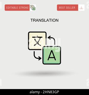 Icône de vecteur simple de translation. Illustration de Vecteur
