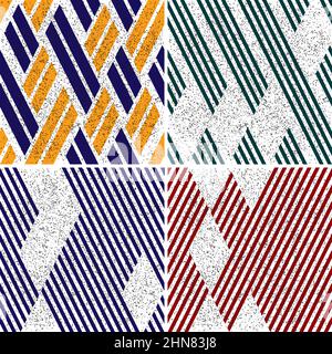 4 motifs vectoriels différents dans le même paquet (eps).Un modèle est payé et 3 sont gratuits (lignes de séparation blanches) Illustration de Vecteur