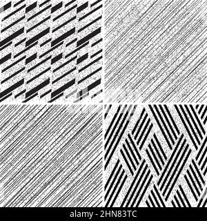 4 motifs vectoriels différents dans le même paquet (eps).Un modèle est payé et 3 sont gratuits (lignes de séparation blanches) Illustration de Vecteur