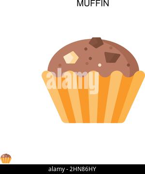 Icône de vecteur simple de muffin.Modèle de conception de symbole d'illustration pour élément d'interface utilisateur Web mobile. Illustration de Vecteur