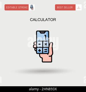 Calculatrice icône de vecteur simple. Illustration de Vecteur