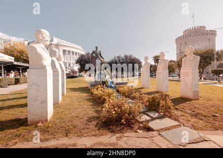 21 octobre 2021, Thessalonique, Grèce: Pavlos Melas - est un héros de guerre macédonien Banque D'Images