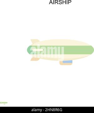 Icône de vecteur simple de vaisseau aérien. Modèle de conception de symbole d'illustration pour élément d'interface utilisateur Web mobile. Illustration de Vecteur