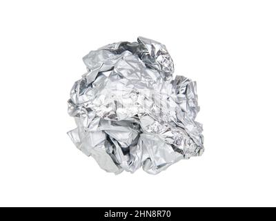 Boule de papier d'emballage isolée sur fond blanc Banque D'Images