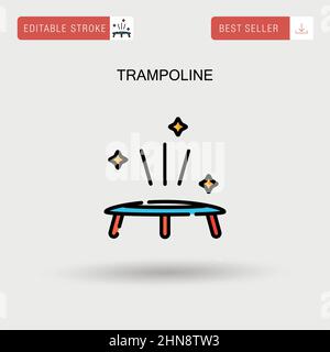 Icône de vecteur simple trampoline. Illustration de Vecteur