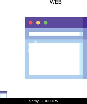 Icône de vecteur simple Web.Modèle de conception de symbole d'illustration pour élément d'interface utilisateur Web mobile. Illustration de Vecteur