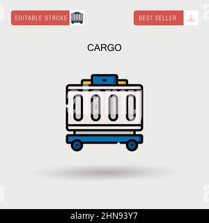 Icône de vecteur simple CARGO. Illustration de Vecteur