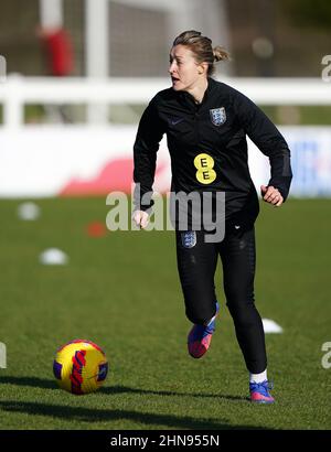 Ellen White en Angleterre pendant la séance d'entraînement au Rockliffe Park, Darlington. Date de la photo: Mardi 15 février 2022. Banque D'Images