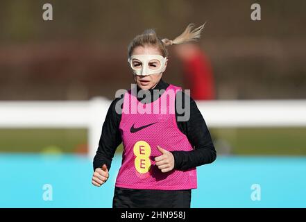 Alex Greenwood en Angleterre pendant la séance d'entraînement au Rockliffe Park, Darlington. Date de la photo: Mardi 15 février 2022. Banque D'Images